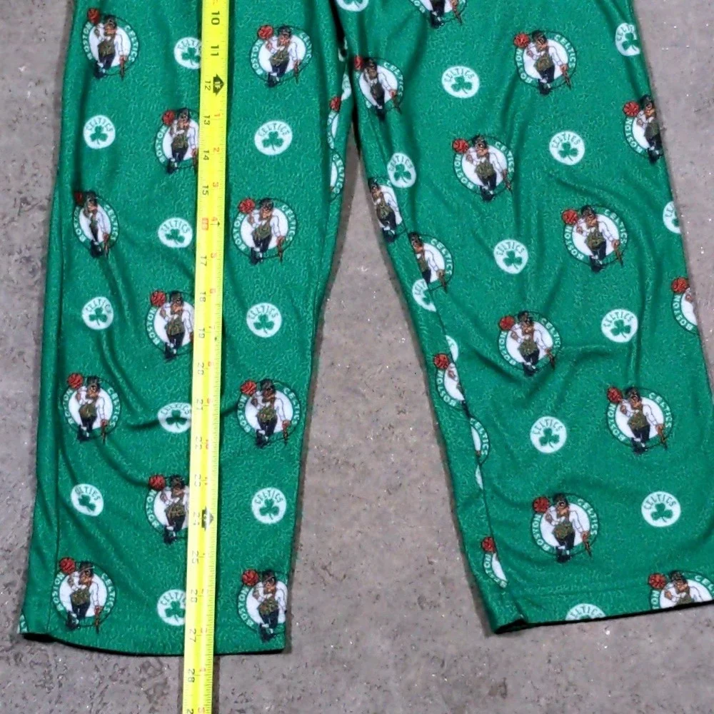 NBA Boston Celtics Youth Pajama Pants Size Small 7‎ Boys UNK Sleepwear AOP Green
